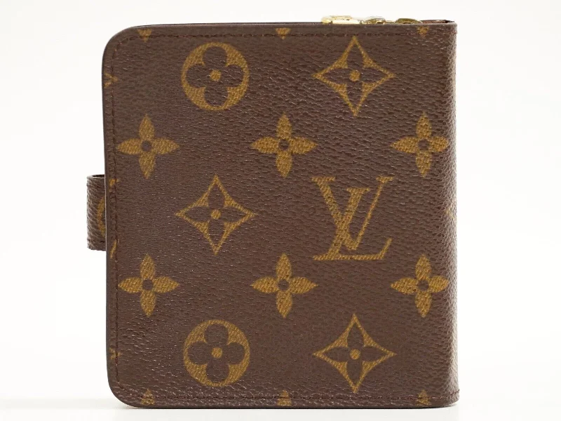 Louis Vuitton Brown Canvas Compact zip wallet accessories