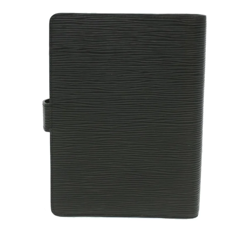 Louis Vuitton Black Leather Agenda cover wallet accessories