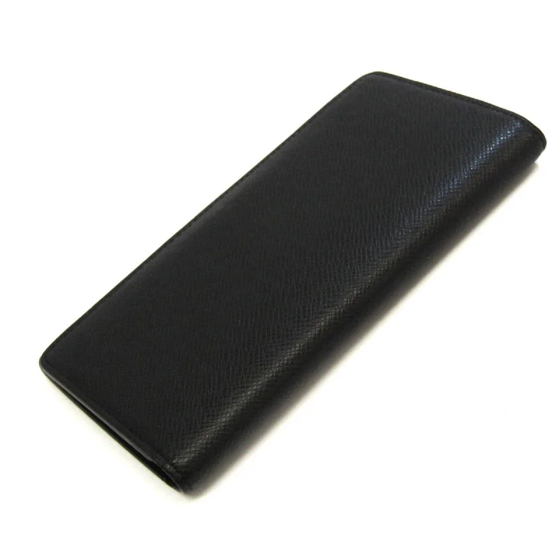 Louis Vuitton Black Leather Portefeuille Brazza wallet accessories