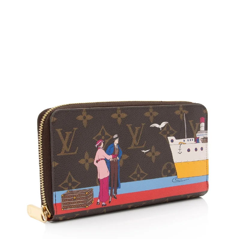 Louis Vuitton Limited Edition Monogram Canvas Animation Transatlantic Zippy Wallet (SHF-xi7jMF)