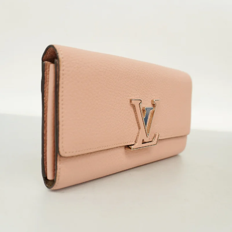 Louis VuittonAuth  Taurillon Portofeuil Capsine M61250 Women's Long Wallet